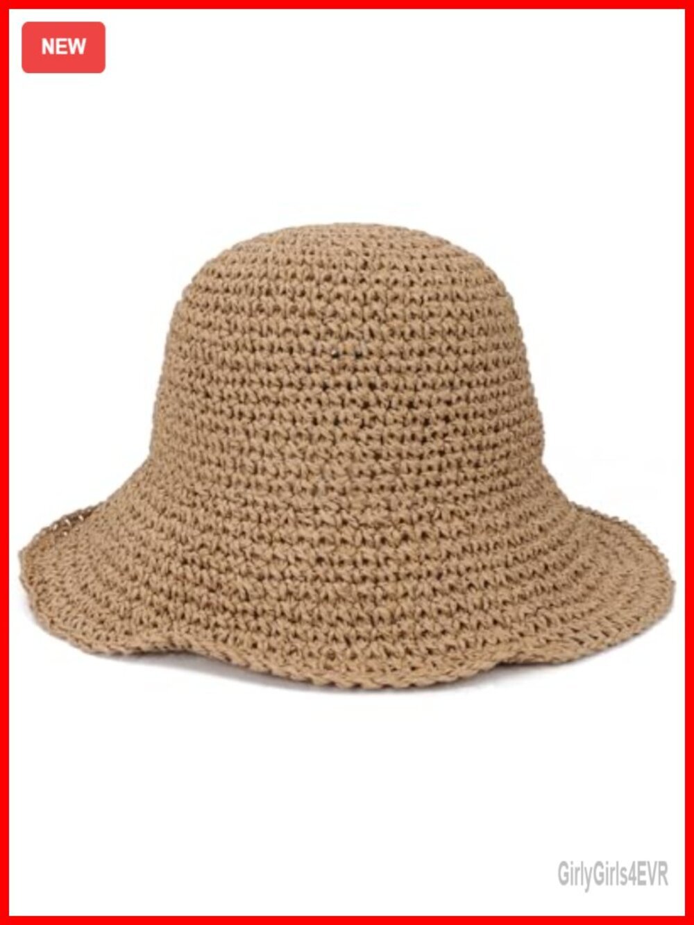 Handwoven Straw Sun Hat with Shaping Wire, Foldable Wide Brim Beach Hat